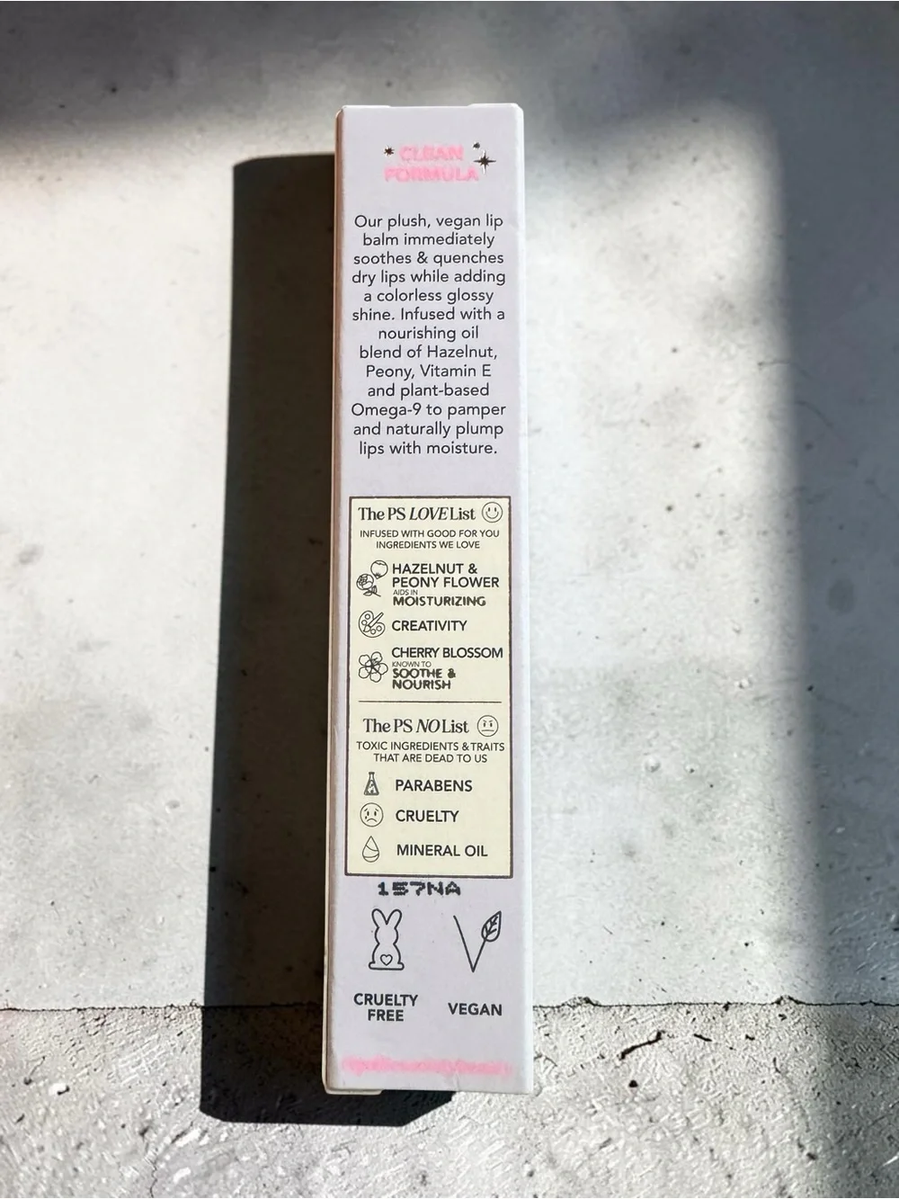 Polite Society Polite Pout Glossy Lip Balm — Coconut Cream NIB